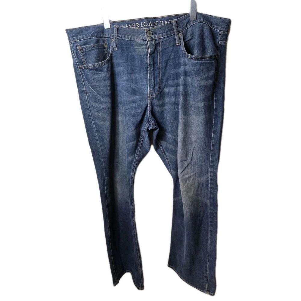 American Eagle Blue Denim Jeans Relaxed Fit Men's Size 40 X 32 100% Cotton (B)